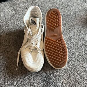 Vans Classic White High-Tops with Gum Sole